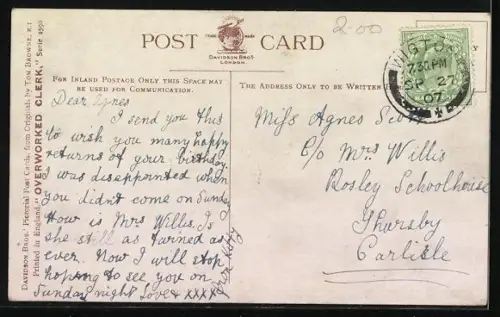 Künstler-AK Tom Browne: Restaurantgast flirtet mit einer Kellnerin