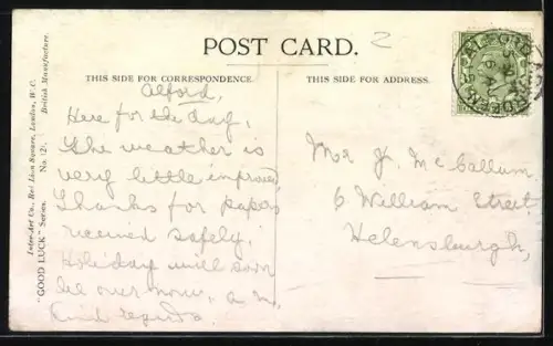 Künstler-AK Fred Spurgin: Schotte trägt einen Strauss Heide am Gewehr