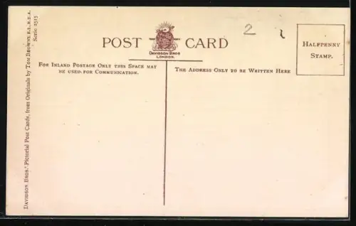 Künstler-AK Tom Browne: Dieb stiehlt einem Schotten seine Taschenuhr