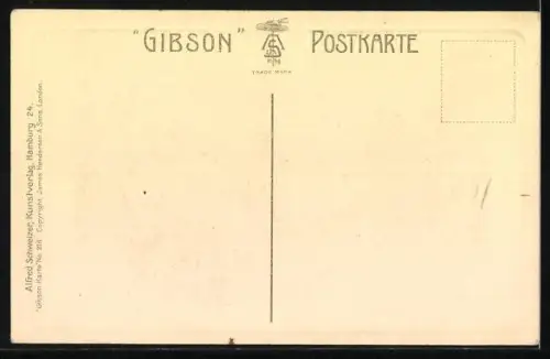 Künstler-AK Charles Dana Gibson: Mann stellt sich auf die Schleppe einer Frau