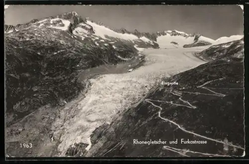 AK Rhonegletscher, Furkastrasse und Eisgrotte