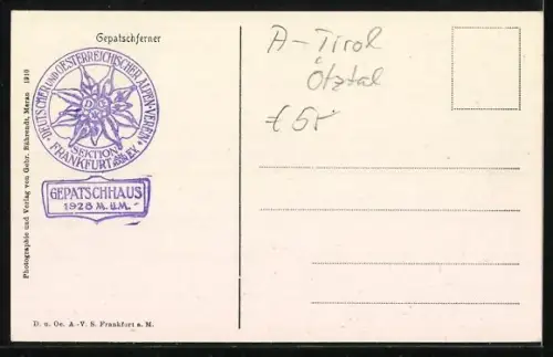 AK Gepatschferner, Panorama mit Gletscher