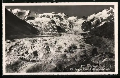 AK Morteratschgletscher, Bernina Gruppe mit Gletscher