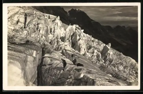 AK Eisbrnoh am Floitteukees, Bergsteiger am Gletscher
