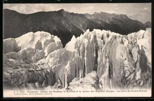 AK Glacier de Bossons /Chamonix, Vue prise du Grand Plateau