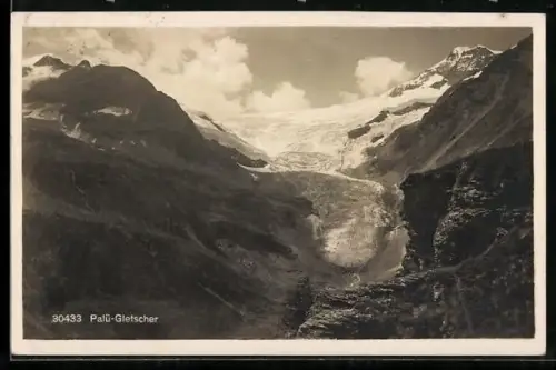 AK Palü-Gletscher, Panorama mit Gletscher
