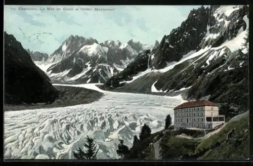 AK Hotel Montanvert, Berghütte am Gletscher La Mer de Glace