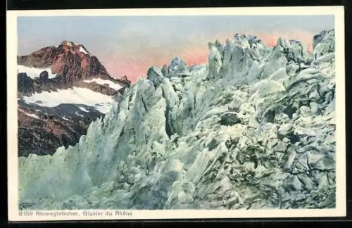 AK Rhonegletscher, Panorama mit Gletscher