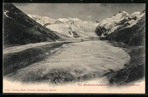 AK Der Morteratschgletscher von Chünetta gesehen