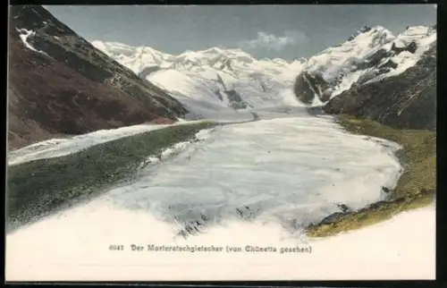 AK Der Morteratschgletscher von Chünetta gesehen