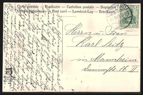 AK Boppard /Rhein, Totalansicht aus der Vogelschau