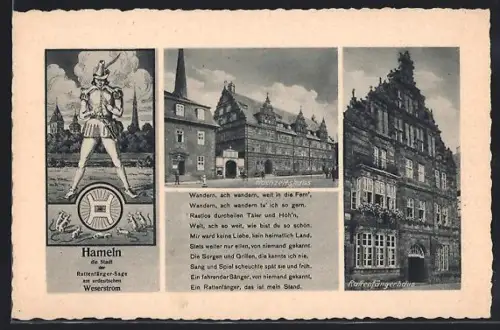 AK Hameln, Rattenfängerhaus, Rattenfänger, Hochzeitshaus