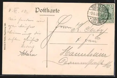 AK St. Johann-Saarbrücken, Deutsch-Mühlenweiherpartie mit Uferpromenade