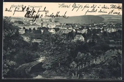 AK Hersfeld, Totalansicht mit Umgebung