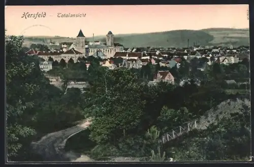 AK Hersfeld, Totalansicht aus der Vogelschau