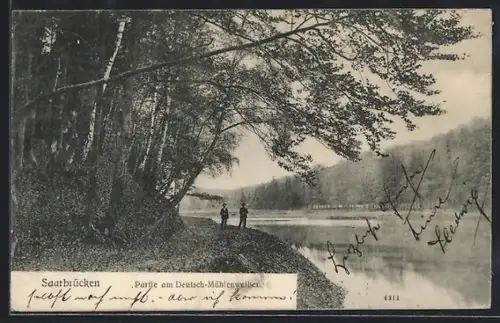 AK Saarbrücken, Partie am Deutsch-Mühlenweiler