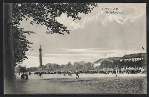 AK Hannover, Partie am Waterlooplatz mit Parade