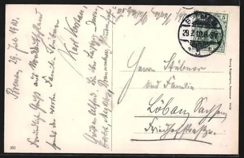 AK Hannover, Partie am Waterlooplatz mit Parade