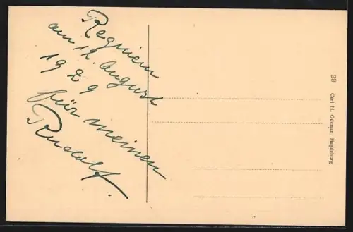 AK Osnabrück, St. Johanniskirche mit Grünanlagen