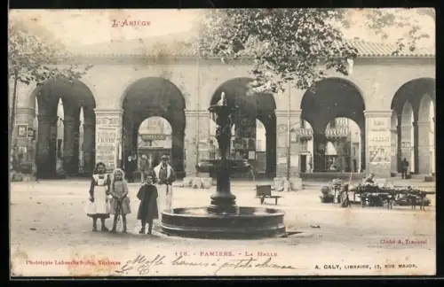 AK Pamiers, La Halle, La Fontaine