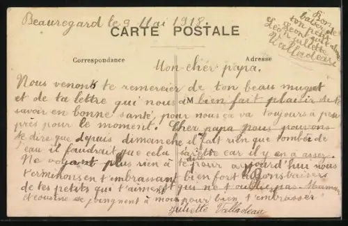 AK Cérilly, École des Filles et Promenades