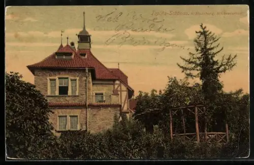 AK Teplitz Schönau / Teplice, Schlossberg, Restaurant
