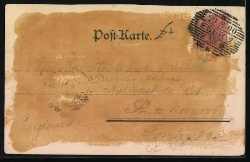 Künstler-AK Marcks: Eger, Alter Wehrgang am Franziskanergarten