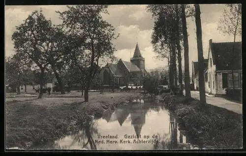 AK Vreeland, Gezicht op de Ned. Herv. Kerk