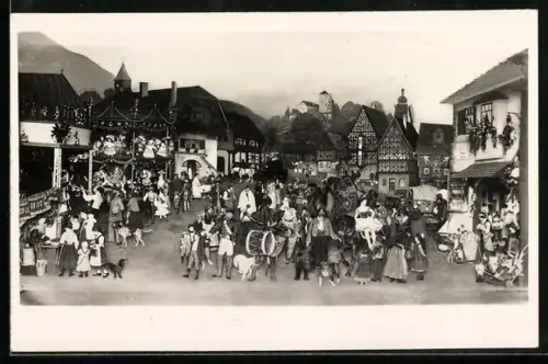 AK Sonneberg, Spielzeugfiguren auf dem Thüringer Kirmes