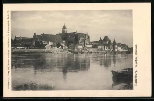 AK Marienburg / Malbork, Ortsansicht Nogatseite