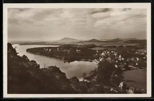 AK Thammühl am See, Ortsansicht mit See