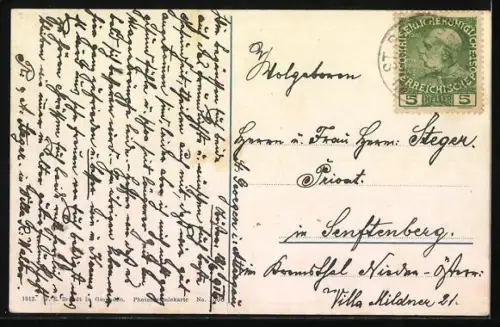 AK Attersee, Umgebung vom Attersee aus der Vogelschau