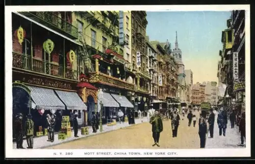 AK New York, NY, Mott Street, China Town