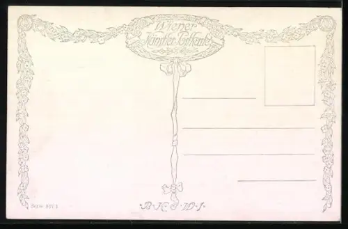 Künstler-AK Wien, Franz Josefs-Land, Ruderboote und Schwäne am Ufer