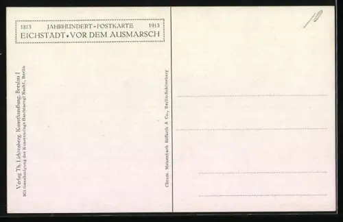 AK Eichstädt, Hochzeit vor dem Ausmarsch, Befreiungskriege