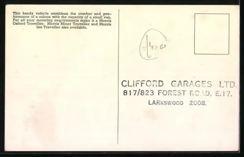 AK Auto Morris Oxford Traveller (1961-1971) The All-Purpose Vehicle That's Never Out Of A Job!