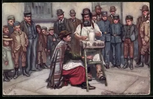 AK London, Street Potter at Work, Töpfer