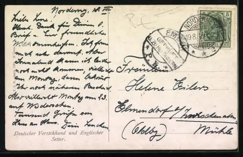 Künstler-AK Carl Reichert: Deutscher Vorsteher und Englischer Setter