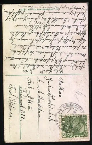 AK Theresienstadt / Terezin, Rathausstrasse & Post, Paradeplatz, Eger-Partie