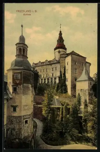 AK Friedland i. B., Blick zum Schloss