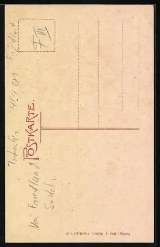 AK Friedland i. B., Blick zum Schloss