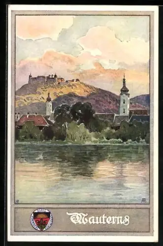 AK Deutscher Schulverein Nr. 178: Mautern an der Donau, Panorama