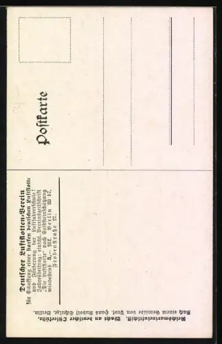 Künstler-AK Hans Rudolf Schulze: Reichsmarineluftschiff Zeppelin auf Wacht an der deutschen Ostseeküste