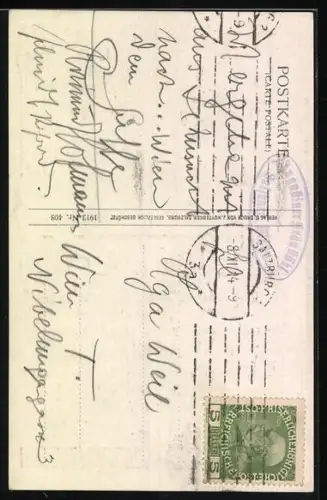 Künstler-AK Hubert von Zwickle: Trinkzertifikat, Salzburger Bierkarte