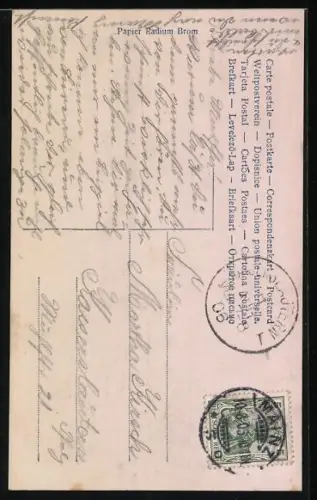 AK Figur der Gretchen aus Goethe`s Faust an einem Altar