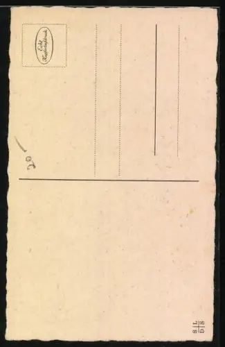 AK Goldiges Kind mit Puppe