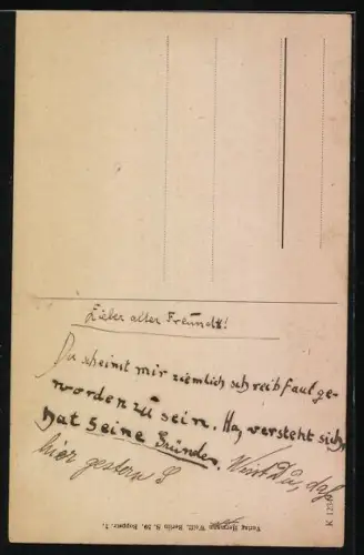 Künstler-AK Edward Cucuel: Heimlicher Landungsplatz