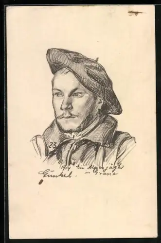 AK Portrait von einem Alpenjäger, Kriegsgefangener