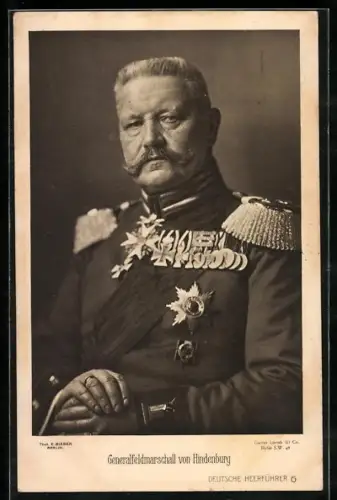 AK Generalfeldmarschall Paul von Hindenburg in Uniform