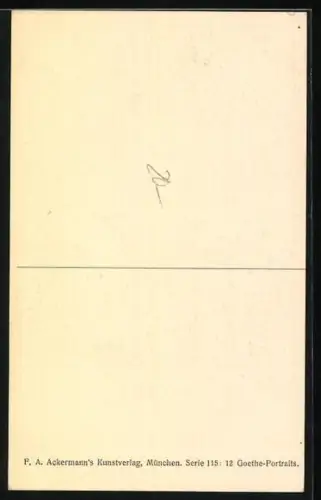 AK Goethe, gezeichnet 1800 von F. Bury